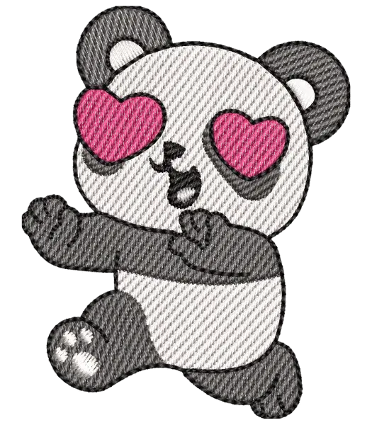 Matriz de Bordado Panda Apaixonado